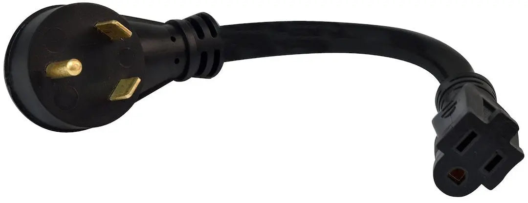 Valterra LLC 30AM-15AF 12' Black Adapter for RV and Marine Applications