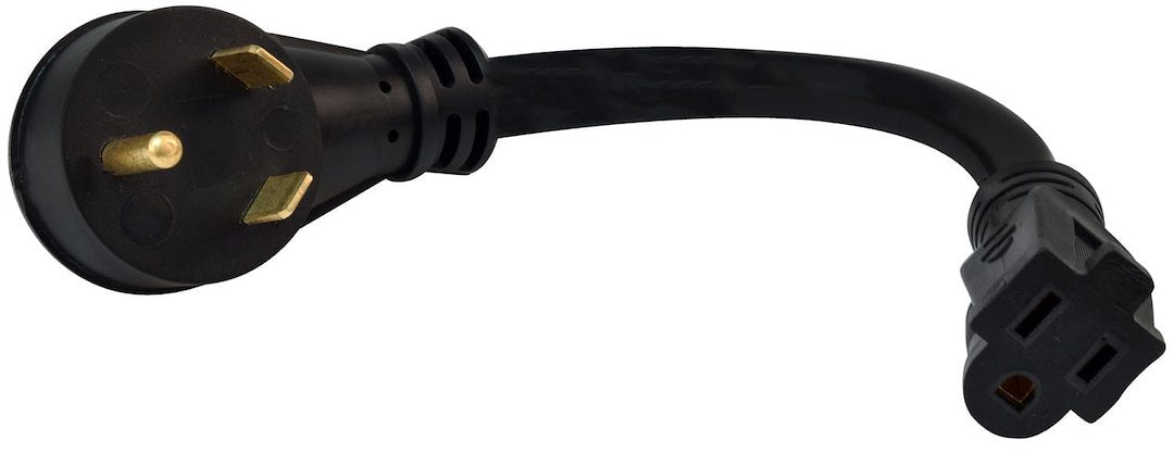Valterra LLC 30AM-15AF 12' Black Adapter for RV and Marine Applications