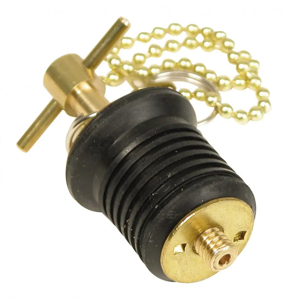 Whitecap Industries 1' Brass Bailer Plug with Twist Handle and 8' Cable