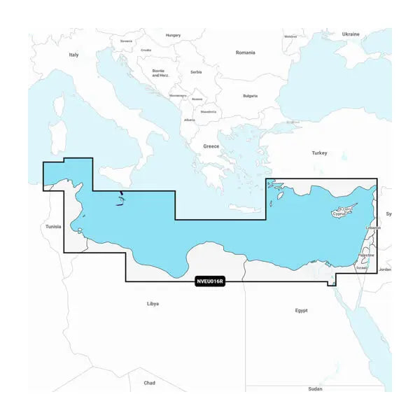 Garmin Carto Mediterranean Sea Southeast Map - Part Number 010C124100