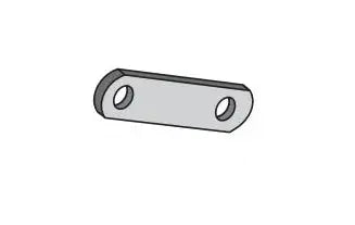 Dexter Axle Shackle Link Short Black 2.25 Hole - Durable Trailer Suspension Component