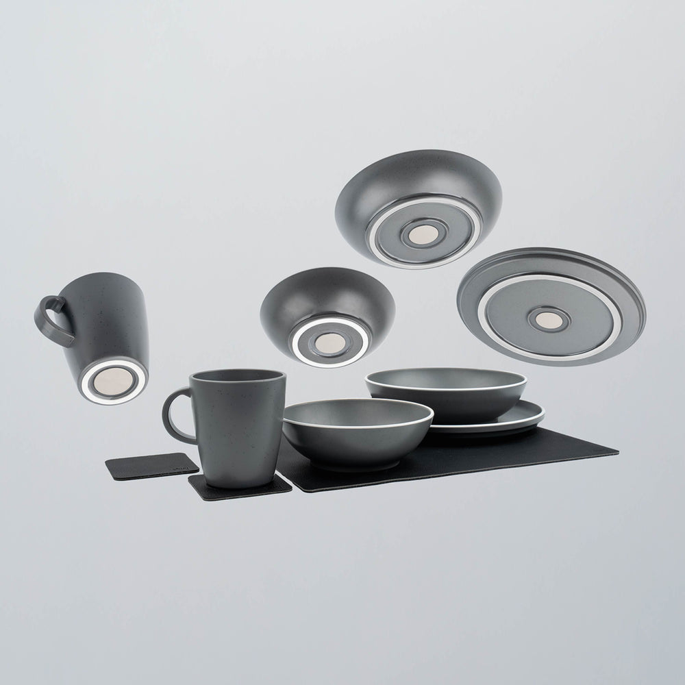 SILWY MAGNET Dolomit Dark Grey Tableware Set, Model YBRKGS11A