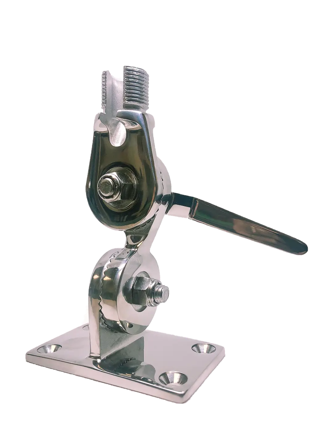 Morad Stainless Steel Ratchet Mount with 1-Inch Slot - Model 9076