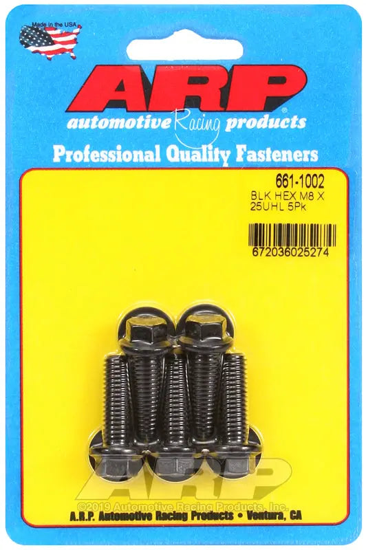 ARP M8 x 1.25 x 2.5-inch Hex Bolt - Black Finish