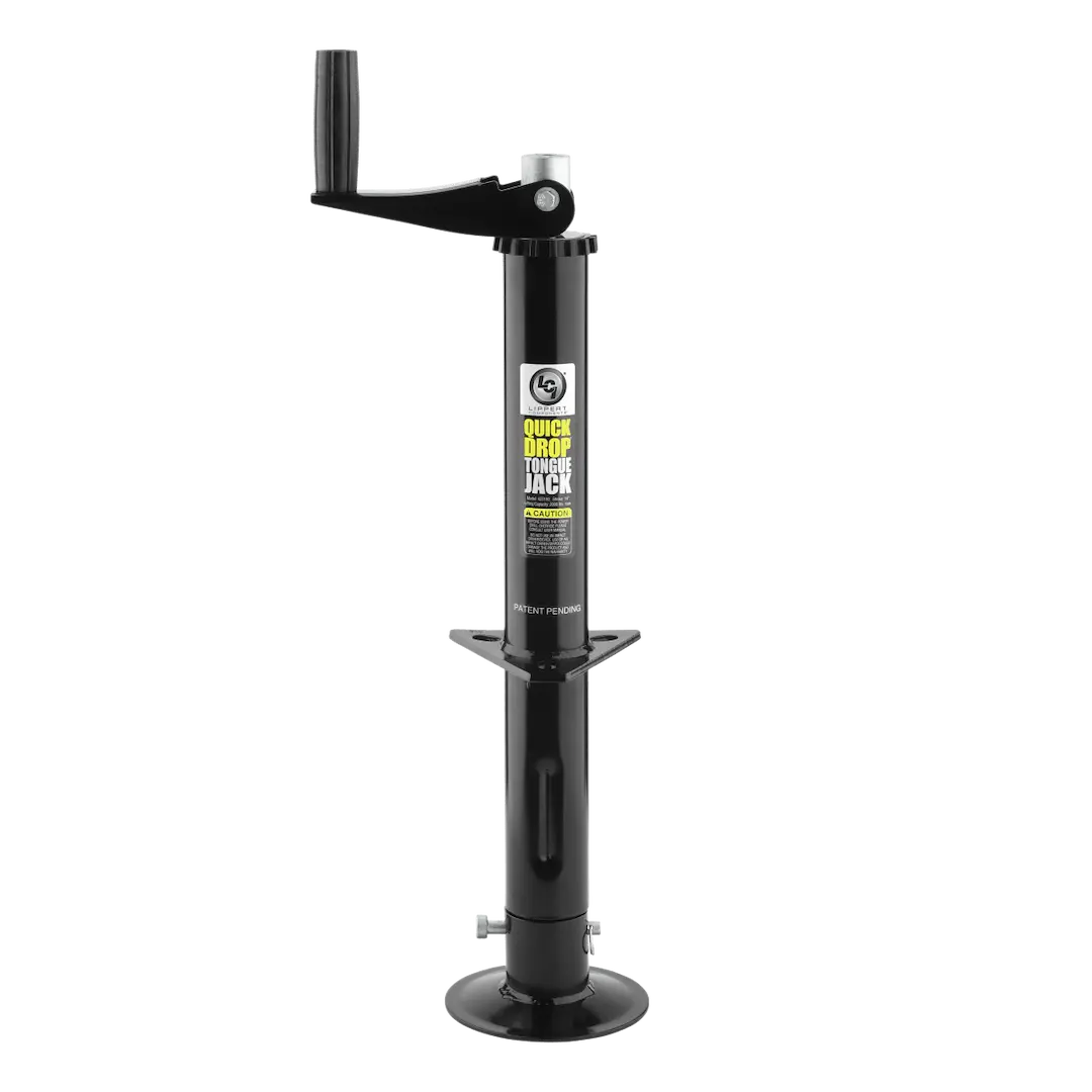 Lippert Components Quick Drop Manual Tongue Jack 2000 - Reliable Trailer Support