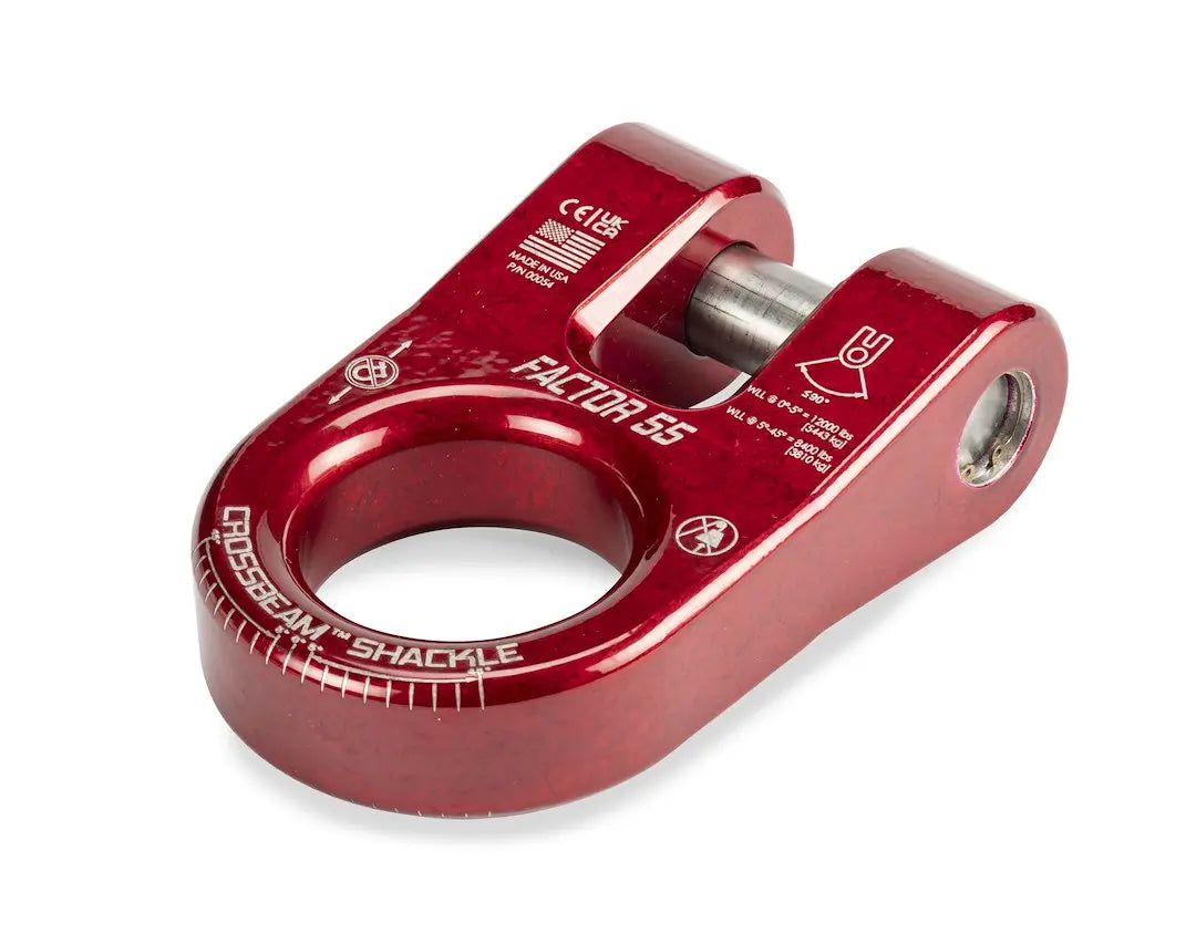 Factor 55 Crossbeam Shackle Red – Heavy-Duty Off-Road Recovery Shackle