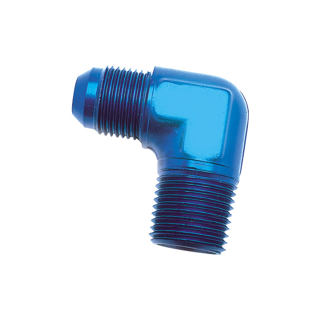 SpeedFX -8AN to 1/2NPTF Black 90-Degree Elbow Fitting, Part #560892BK
