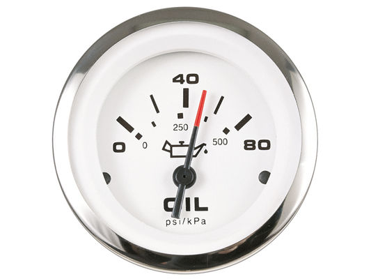 Sierra Marine 65501P Oil Pressure Gauge, 0-80 PSI