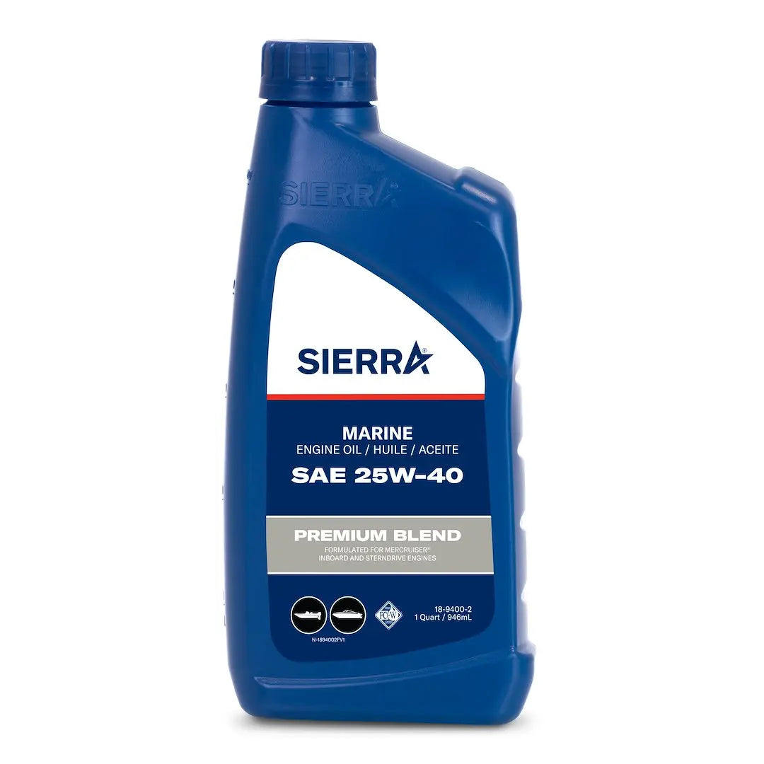 SierraMarine 25W40 Motor Oil - 1 Quart Bottle