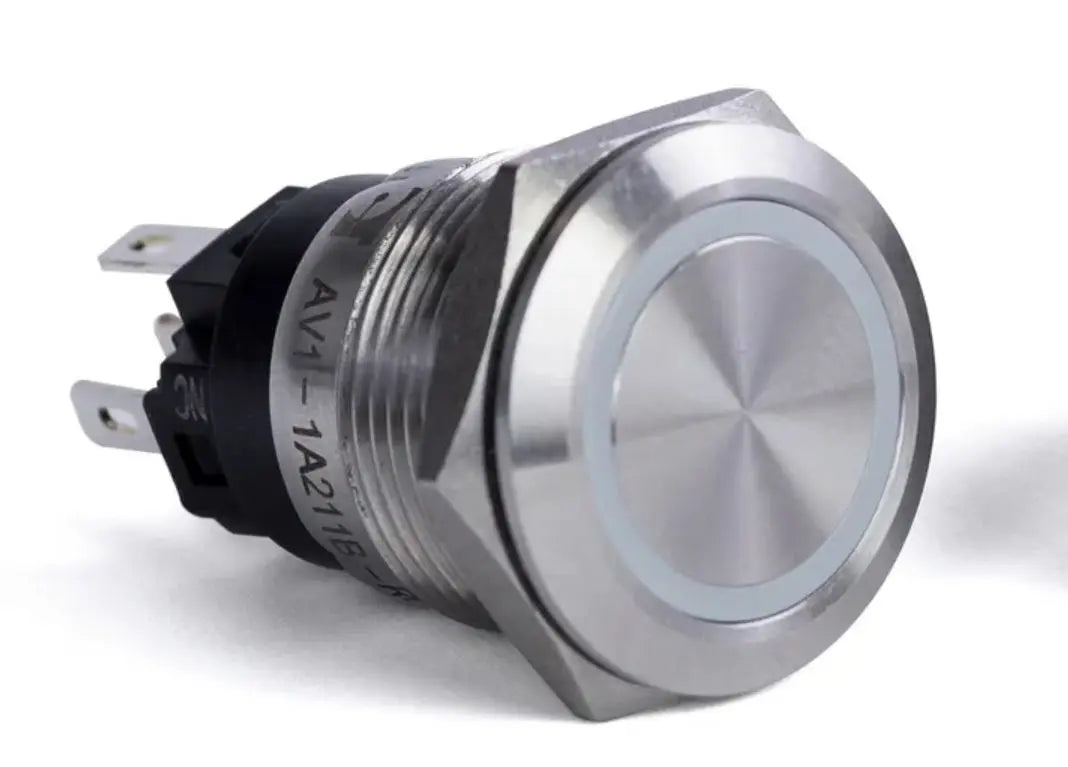 SierraMarine AV10040B Blue Halo Push Button Switch for Marine Applications