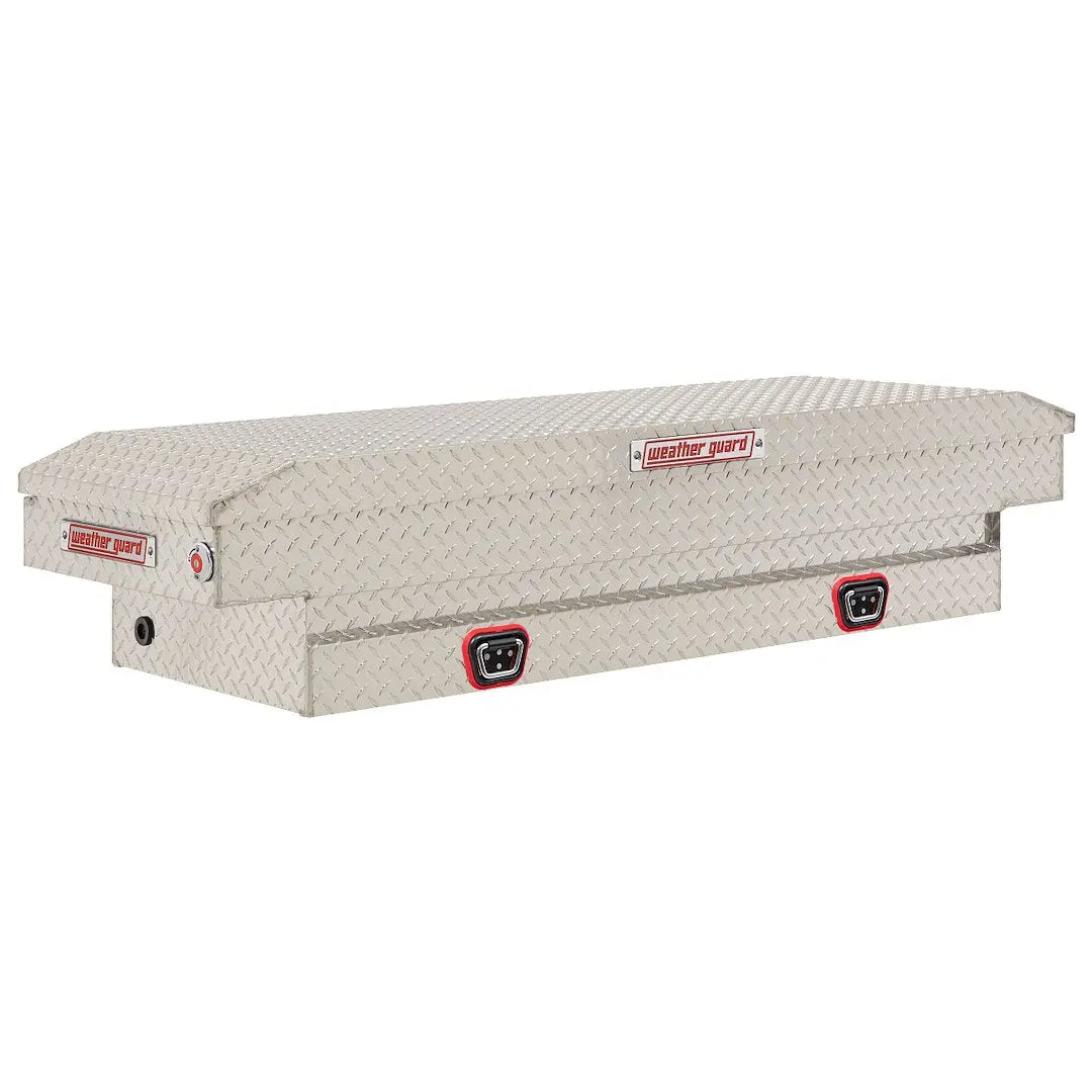 WeatherGuard Saddle Box Model 154004 – Durable Aluminum Storage for Trucks