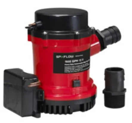 Johnson Pump HD Bilge Pump 1600 GPH with Ultimate Switch, 12V (Part #1674001)