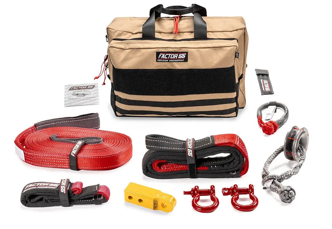 Factor 55 SWTH Vehicle Recovery Kit with Yellow Hitch for Large Vehicles