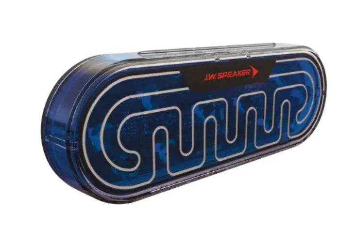 JW Speaker 0646811 12/24V Heated LED Blue Flash Strobe for Emergency and Warning Applications