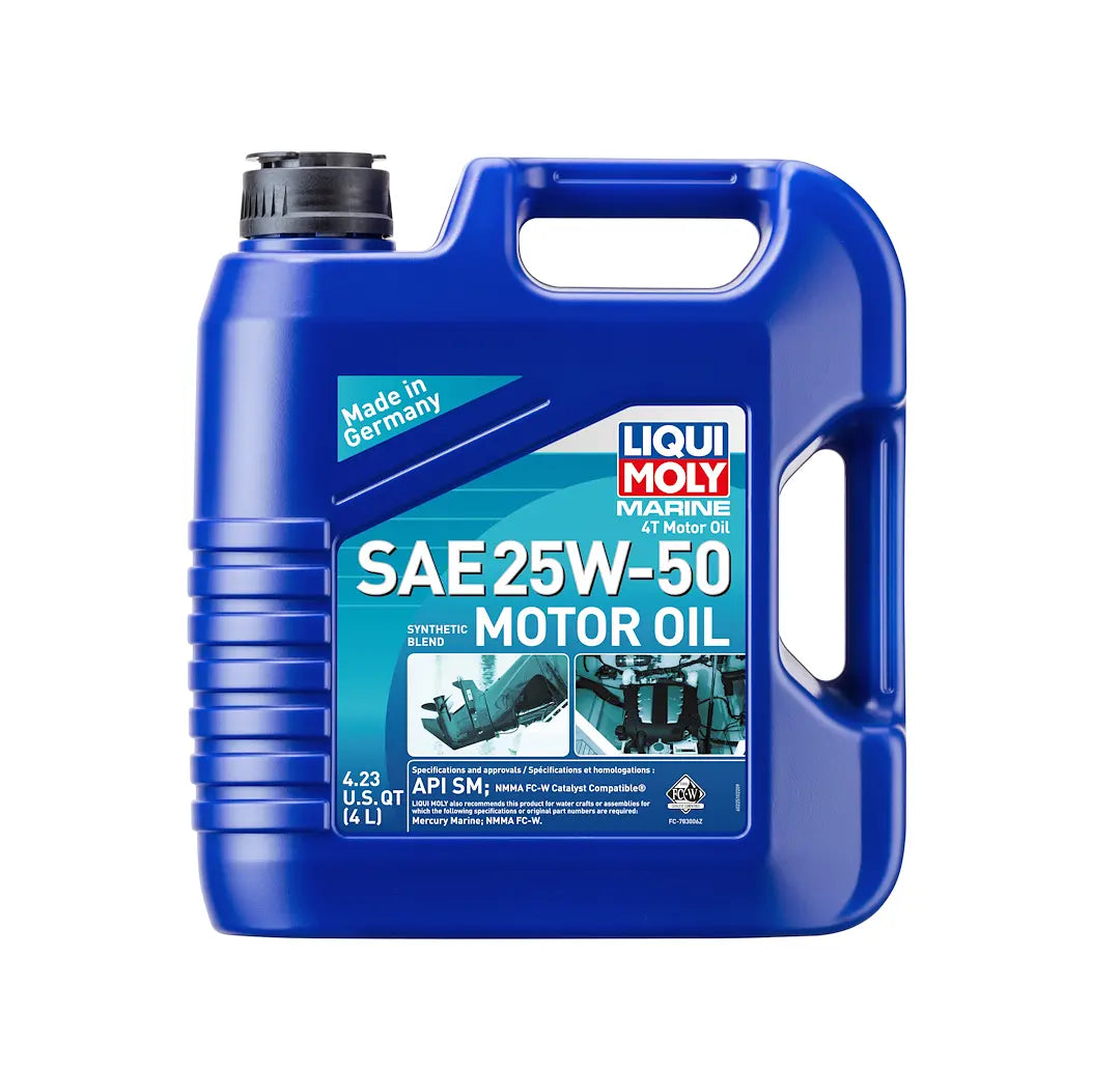 LIQUI MOLY Marine 4T Motor Oil 25W-50 - High-Performance Engine Lubricant for Marine Engines