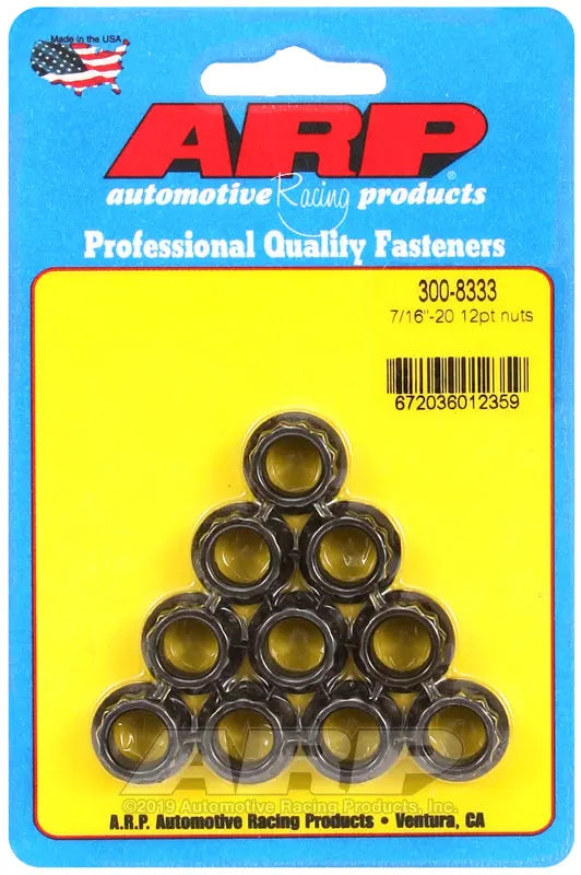 ARP 3008333 7/16-20 12-Point Nuts – Pack of 10