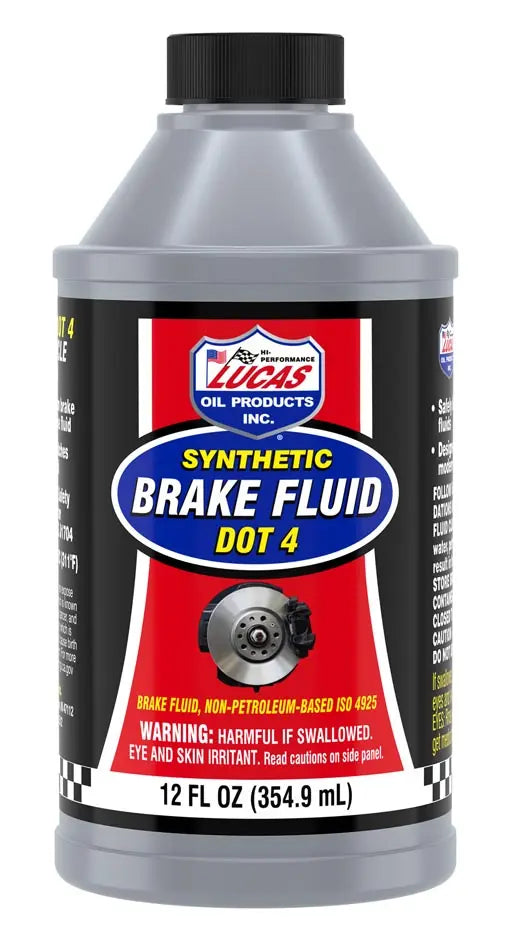 Lucas Oil DOT 4 Brake Fluid 12 oz – High-Performance Brake Fluid for Safe Stopping Power