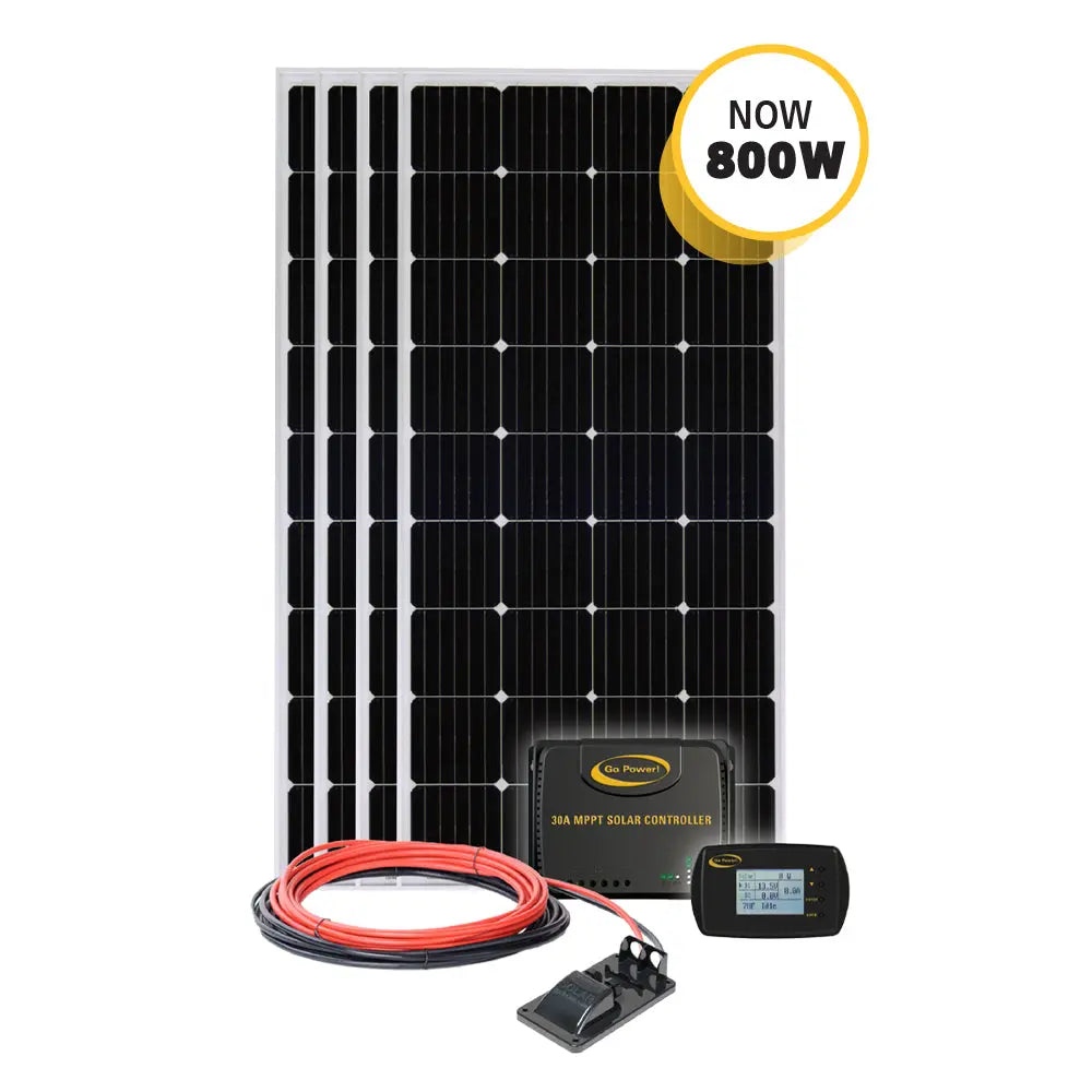 GO POWER 83311 Solar-AE-4 800 Watt Solar Kit for RV and Off-Grid Power