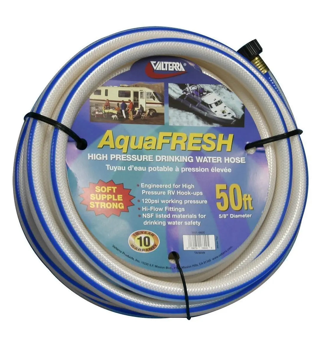 Valterra LLC Water Hose 5/8 inch x 50 feet, White (Part W016600)