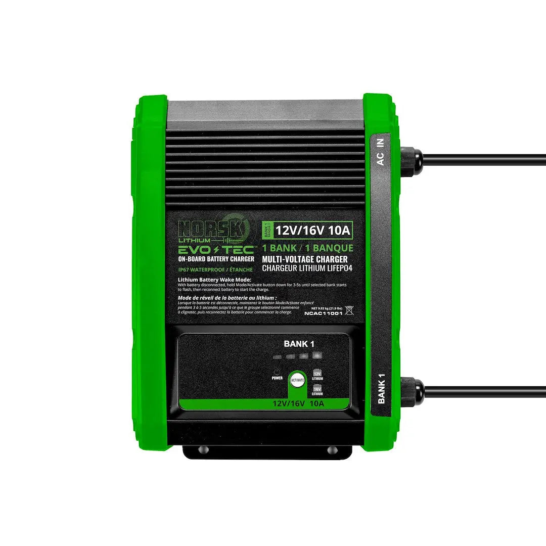 Norsk Inc NCAC11001 12V-16V 10A Lithium Iron Phosphate Battery Charger