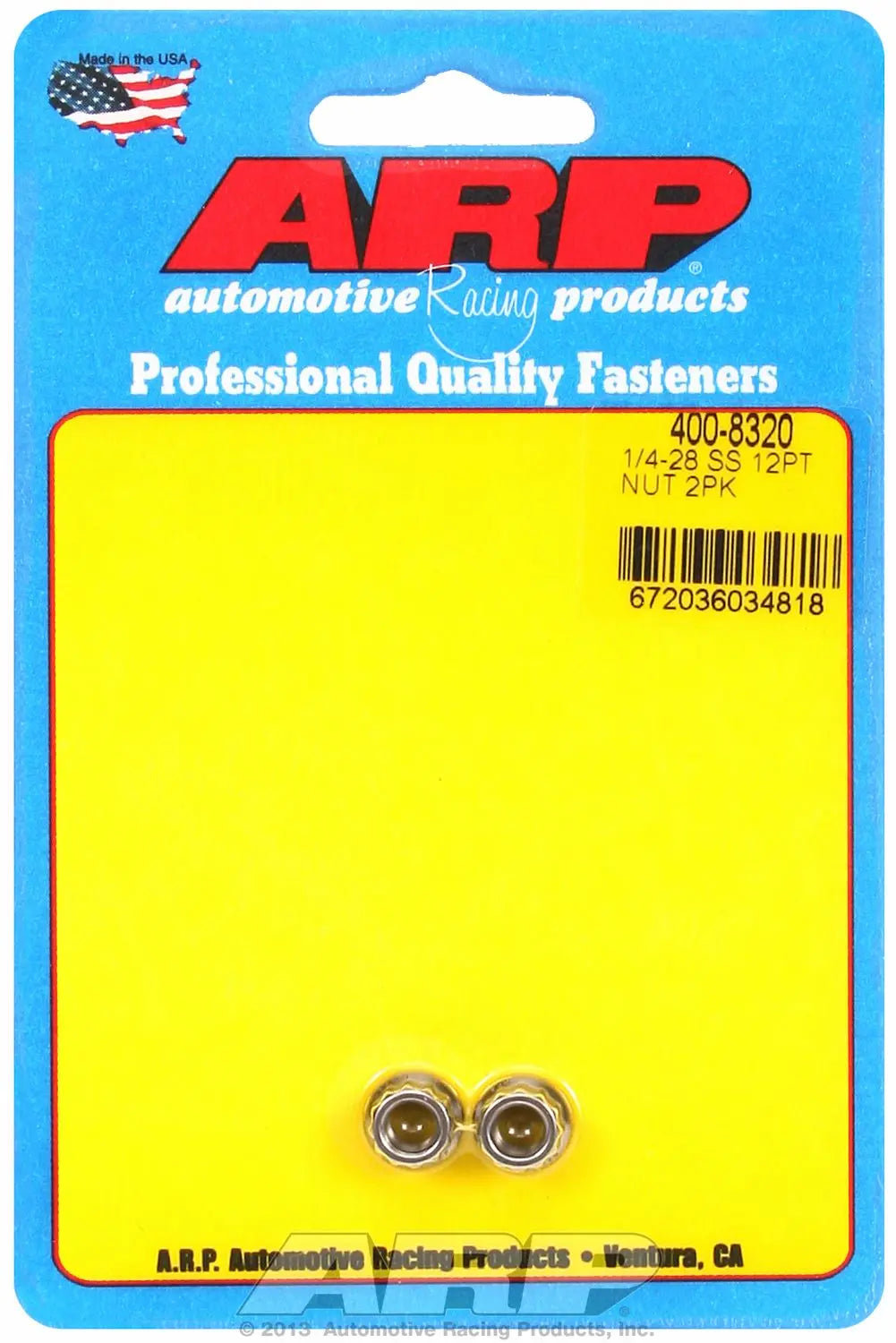 ARP 4008300 12 Point Socket, Stainless Steel Nut for Automotive Applications