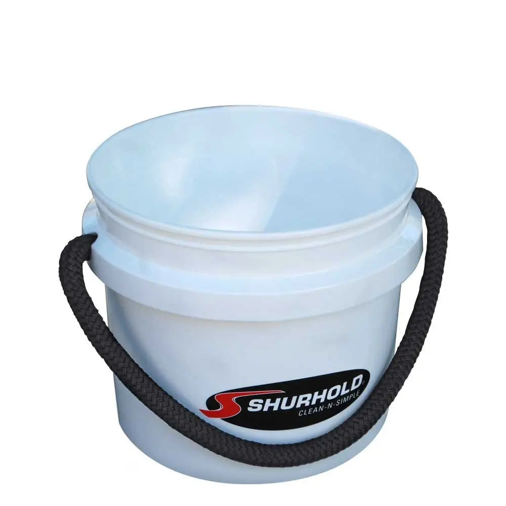 Shurhold Industries 3.5 Gallon White Bucket - Heavy Duty Marine & Household Utility Bucket
