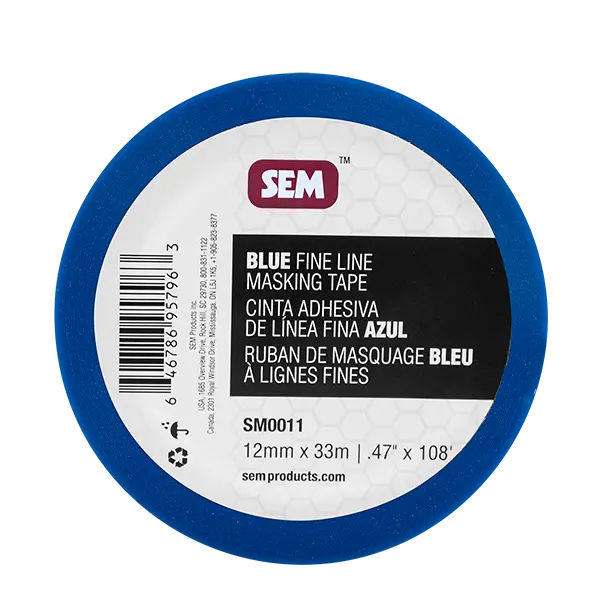 SEM Products Blue Fine Line Masking Tape, .47 inches wide - Part Number SM0011