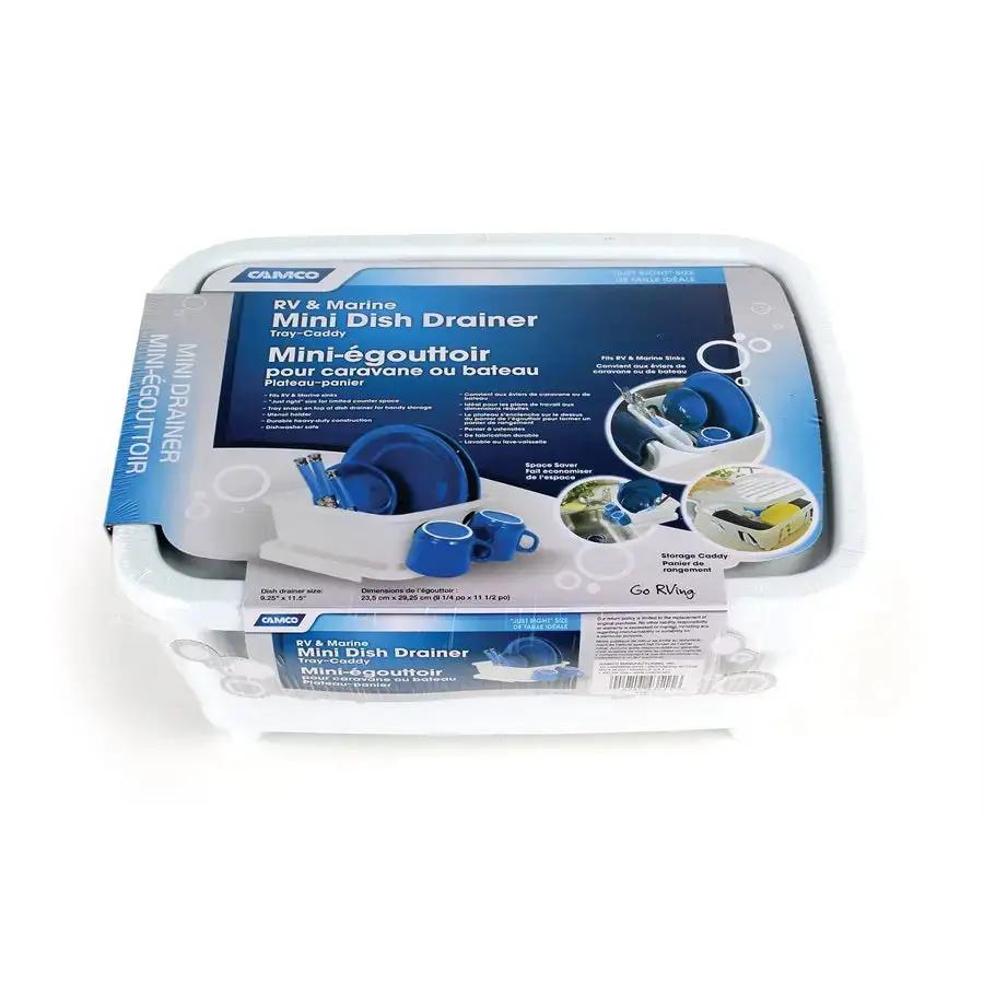 Camco Mini Dish Drainer with Tray, Compact Kitchen Organizer by CAMCO