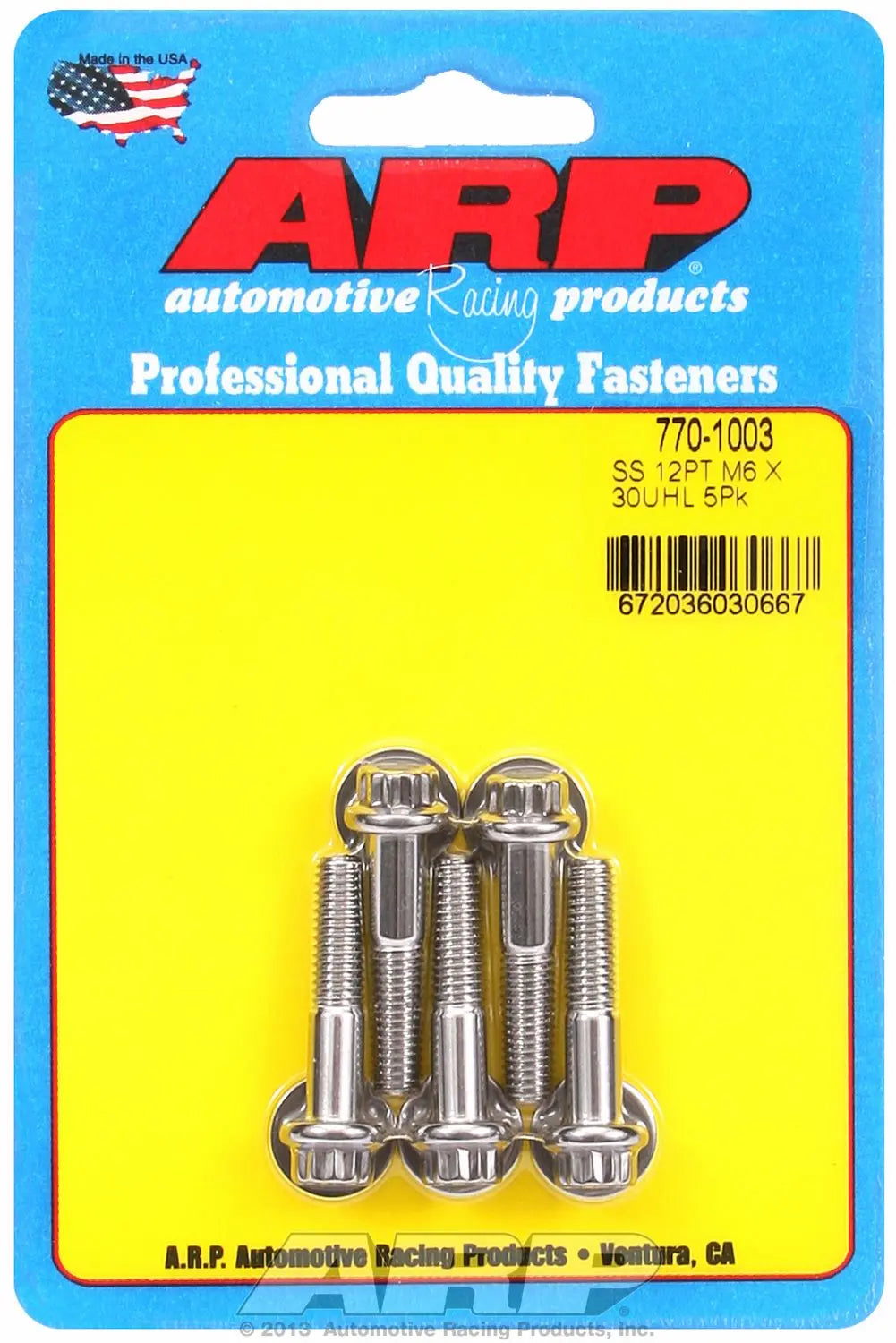 ARP M6 x 1.00 x 30mm 12-Point Socket Head Cap Screw