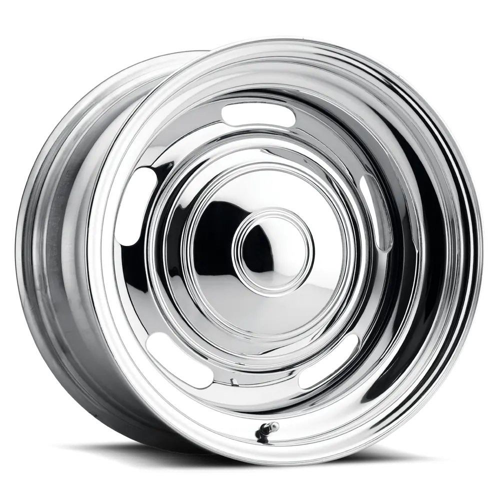 Raceline Chr Rallye 15x8 Wheel - 5x4.5/4.75 Bolt Pattern with 4.25-inch Backspacing