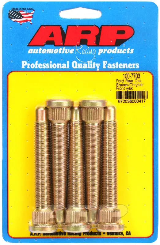 ARP 1007703 Wheel Stud, 1/2 inch x 20 threads, Pack of 5