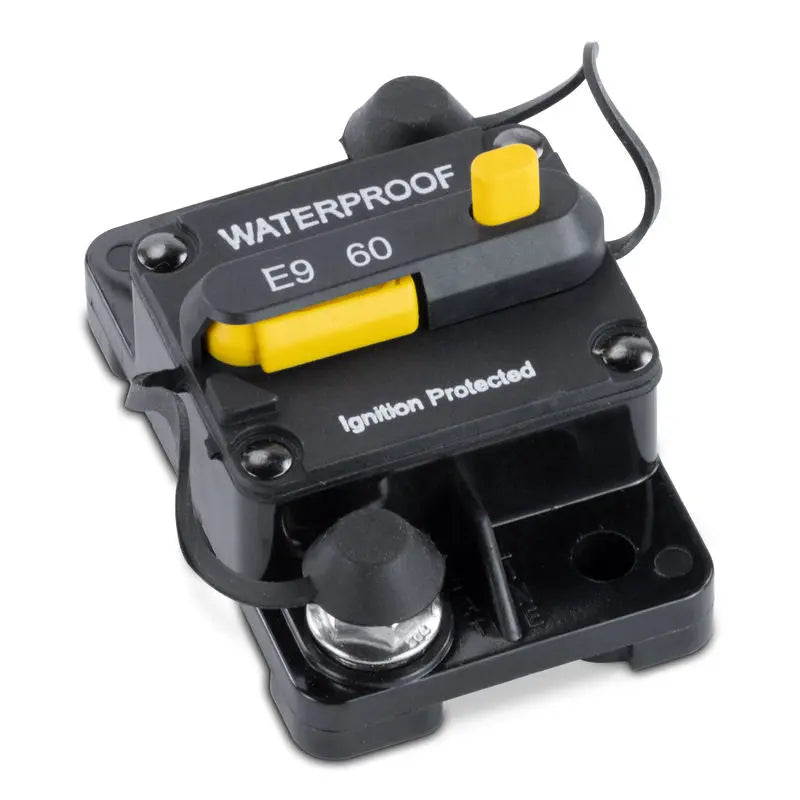 SierraMarine CB600001 Resettable 60A Circuit Breaker for Marine and Automotive Applications