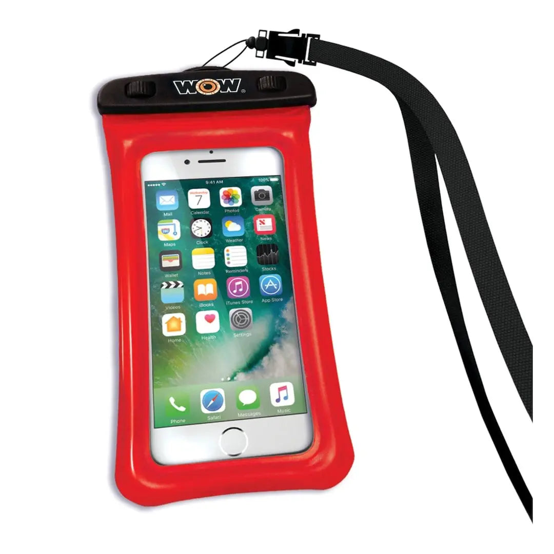 WOW SPORTS H2O Proof Smart Phone Holder 5' x 8' Red
