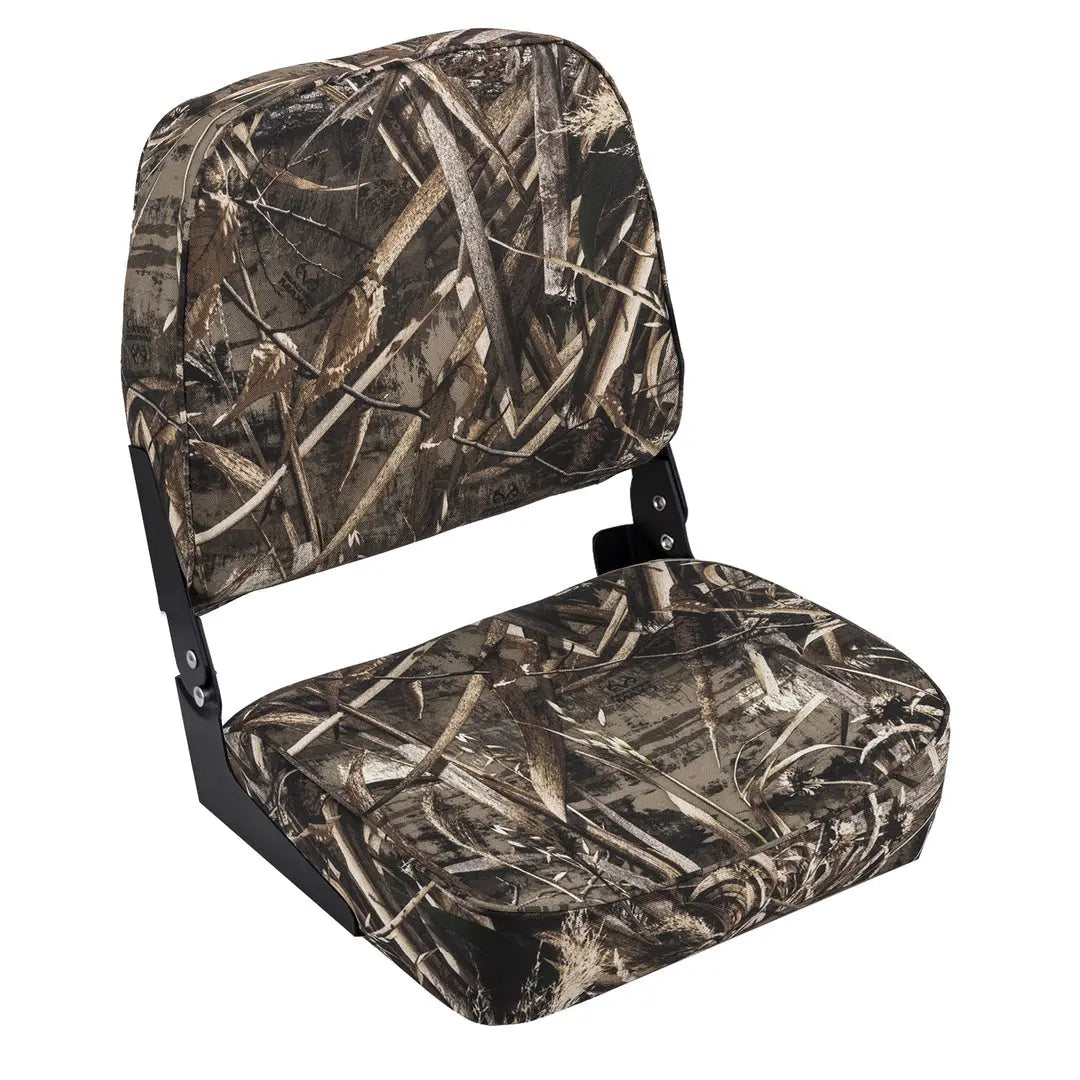 Wise Seating Low Back Camo Boat Seat D618PLS733 - Comfortable Marine Seating Solution
