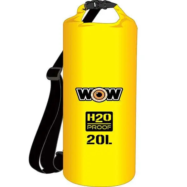 WOW Sports H2O Proof 20L Dry Bag Yellow – Waterproof Storage for Outdoor Adventures