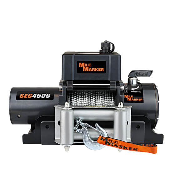 MileMarker Trailer Winch with Plate and Strap - Part #7650115BW