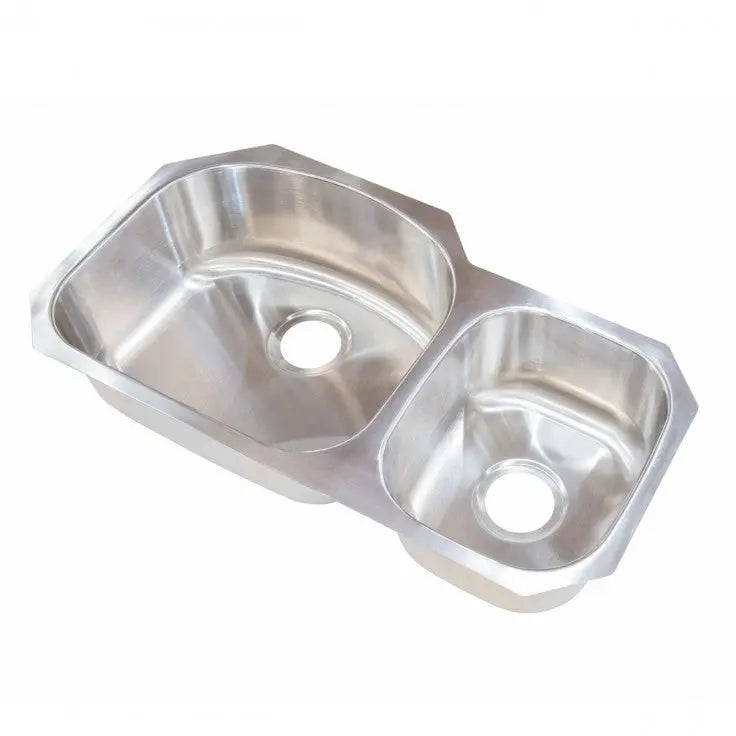 LIPPERT COMP 388415 32x17x7 Offset Double Bowl Sink for RVs and Kitchens