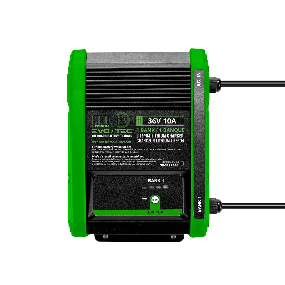 NORSK INC NCAC11008 36V 10A Lithium Iron Phosphate Battery Charger
