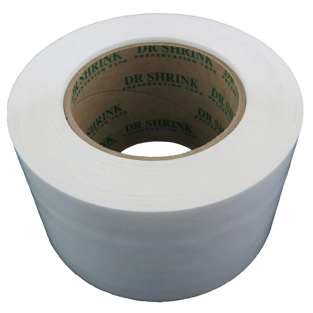 DR.SHRINK 3' x 108' White Preservation Tape - Durable Packaging Solution