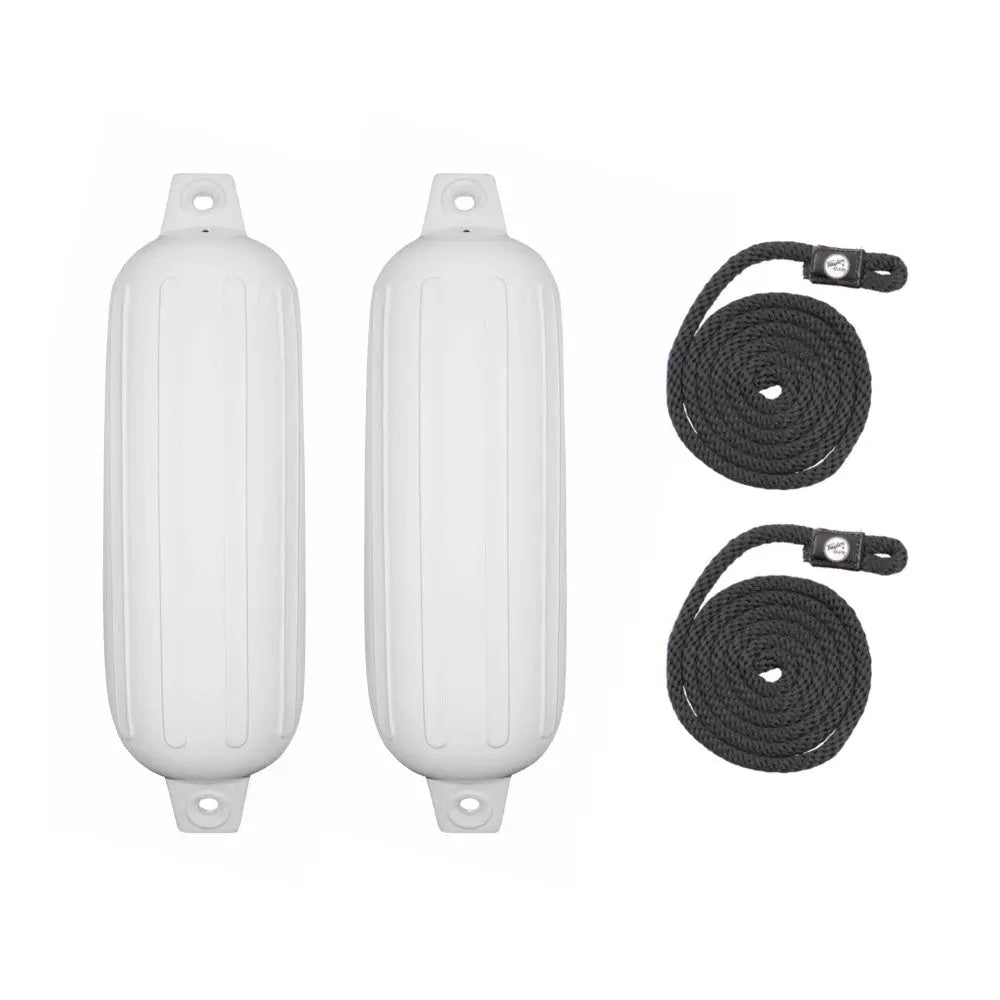 Taylor Made 6 ft x 22 ft BG Fender 2 Pack in White with Black Accents
