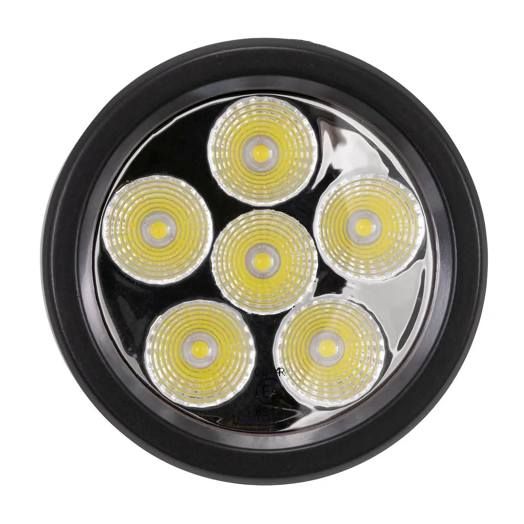 TrailFX 3RNDF1 3-inch Round Amber LED Signal Light with Black Housing by TRAILFX