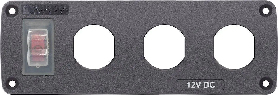 Blue Sea Systems Panel Accessory H2O 3 Socket Blank (Part #4367BSS)