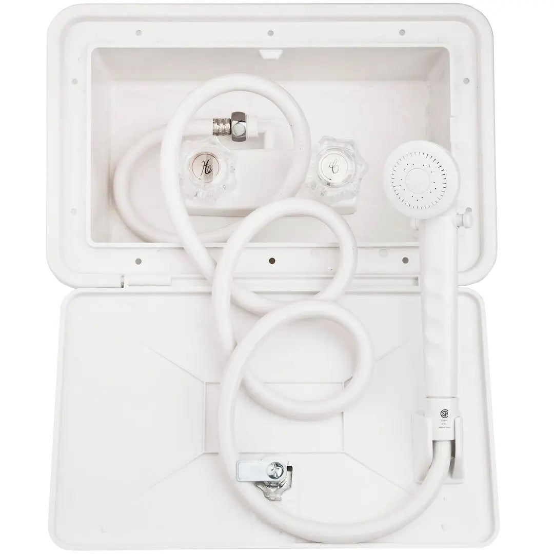 DURA FAUCET DFSA170WT Exterior Shower Box Kit - White