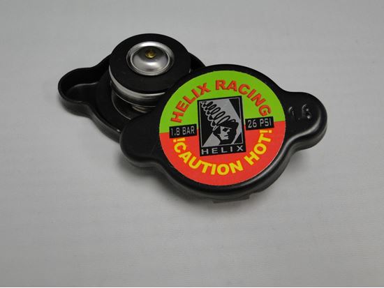 HELIX RACING Radiator Cap Black 1.8 Bar - Reliable Cooling System Pressure Seal