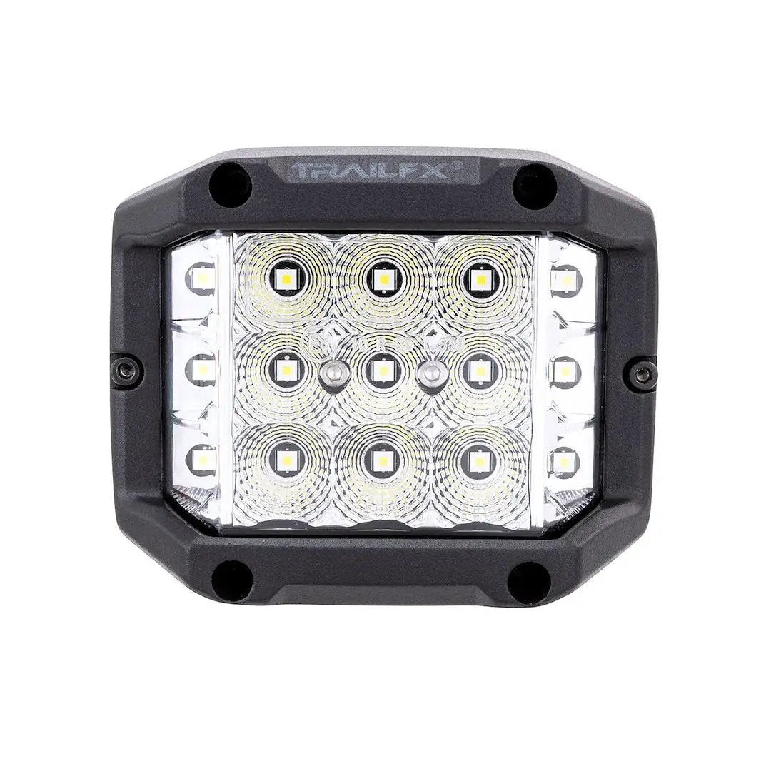 TrailFX POD SD 15x5W Flat Side Marker Light with Black Amber Lens Cover (Part #PODSIDF1) by TRAILFX