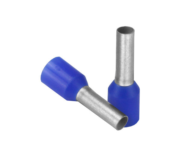 PACER RL148MM25 Blue Collar Ferrule for 14 AWG Wires, 8mm Diameter, Pack of 2