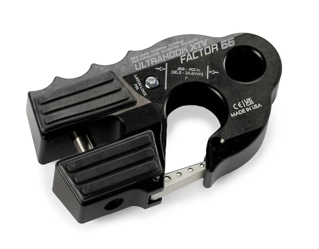 Factor 55 Ultrahook XTV Winch Hook with Shack – Heavy-Duty Off-Road Recovery Accessory