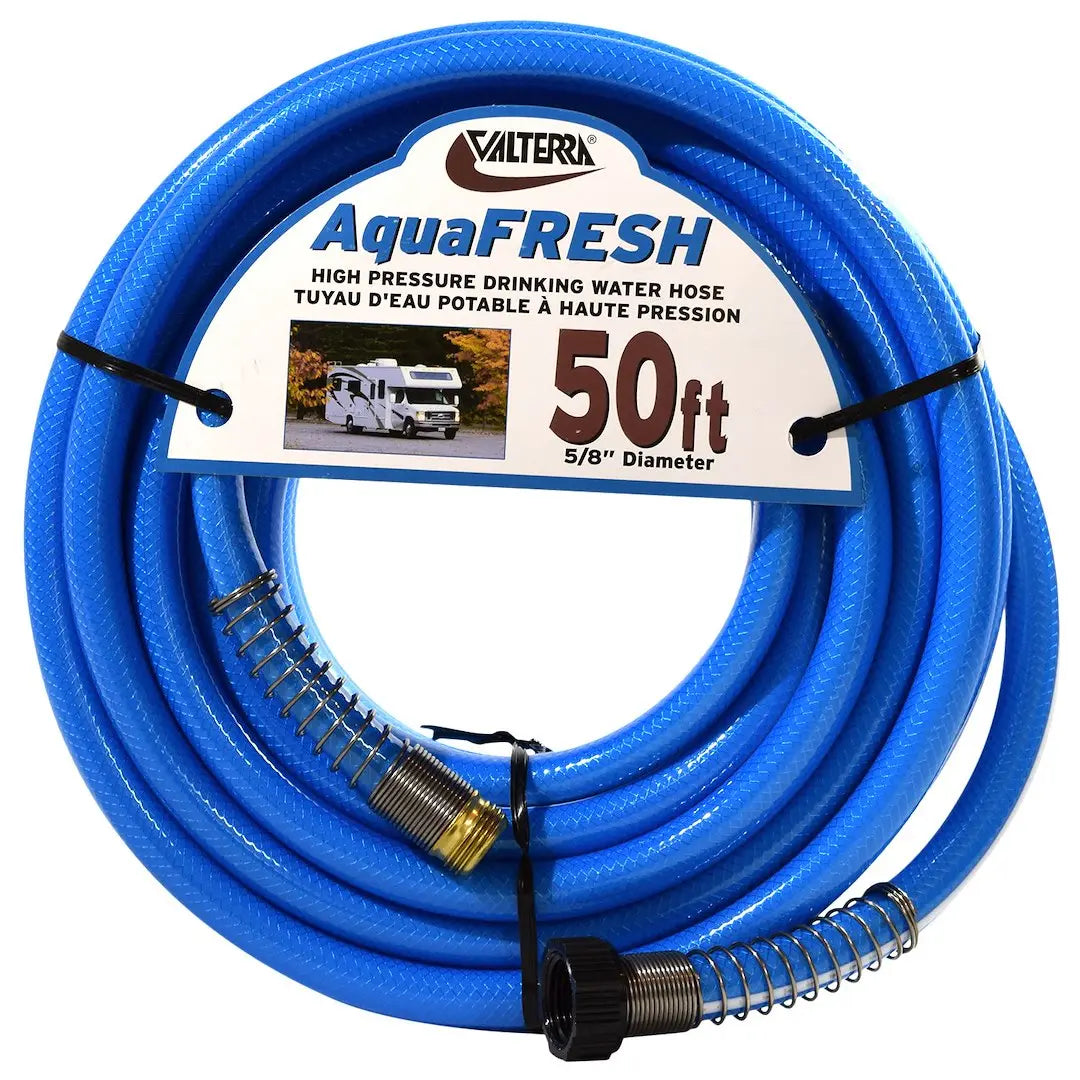 Valterra LLC Drain Water Hose 5/8 inch x 50 feet – Durable RV Water Hose for Reliable Water Supply