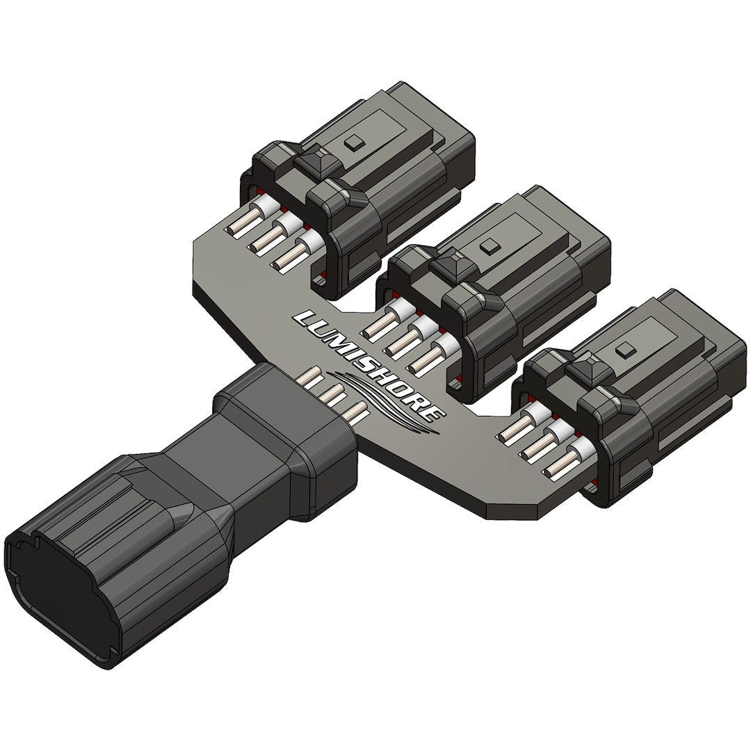 LUMISHORE US Lux-SL & Neon Flex 3-Way Cable Splitter - Reliable Marine Lighting Accessory