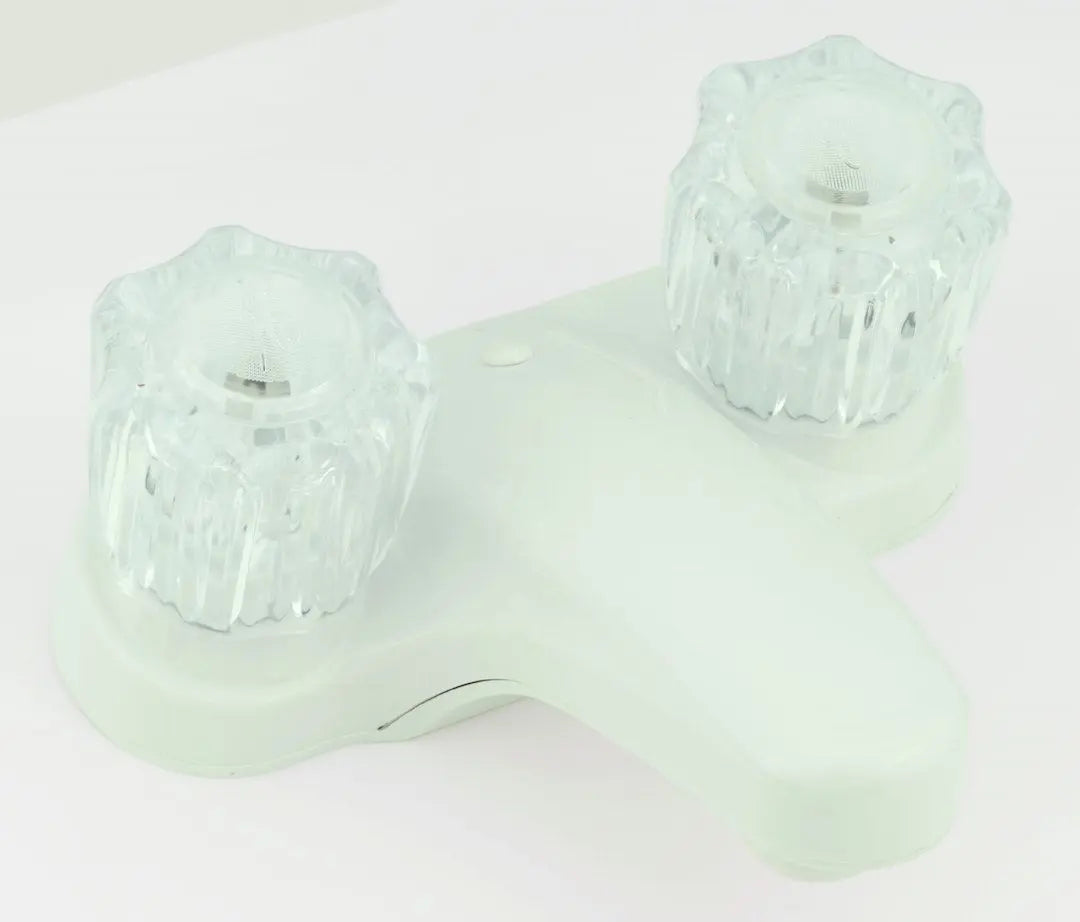 Empire Faucets JW77W 4' Lavatory with Crystal Handles in White